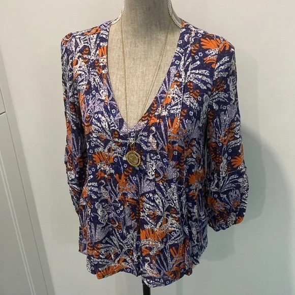 Anthropologie Cathy Pleated Blouse - Picture 11 of 16